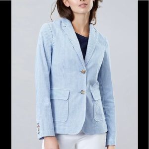 NWT 🐇 Joules White & Blue Stripe Blazer size 6